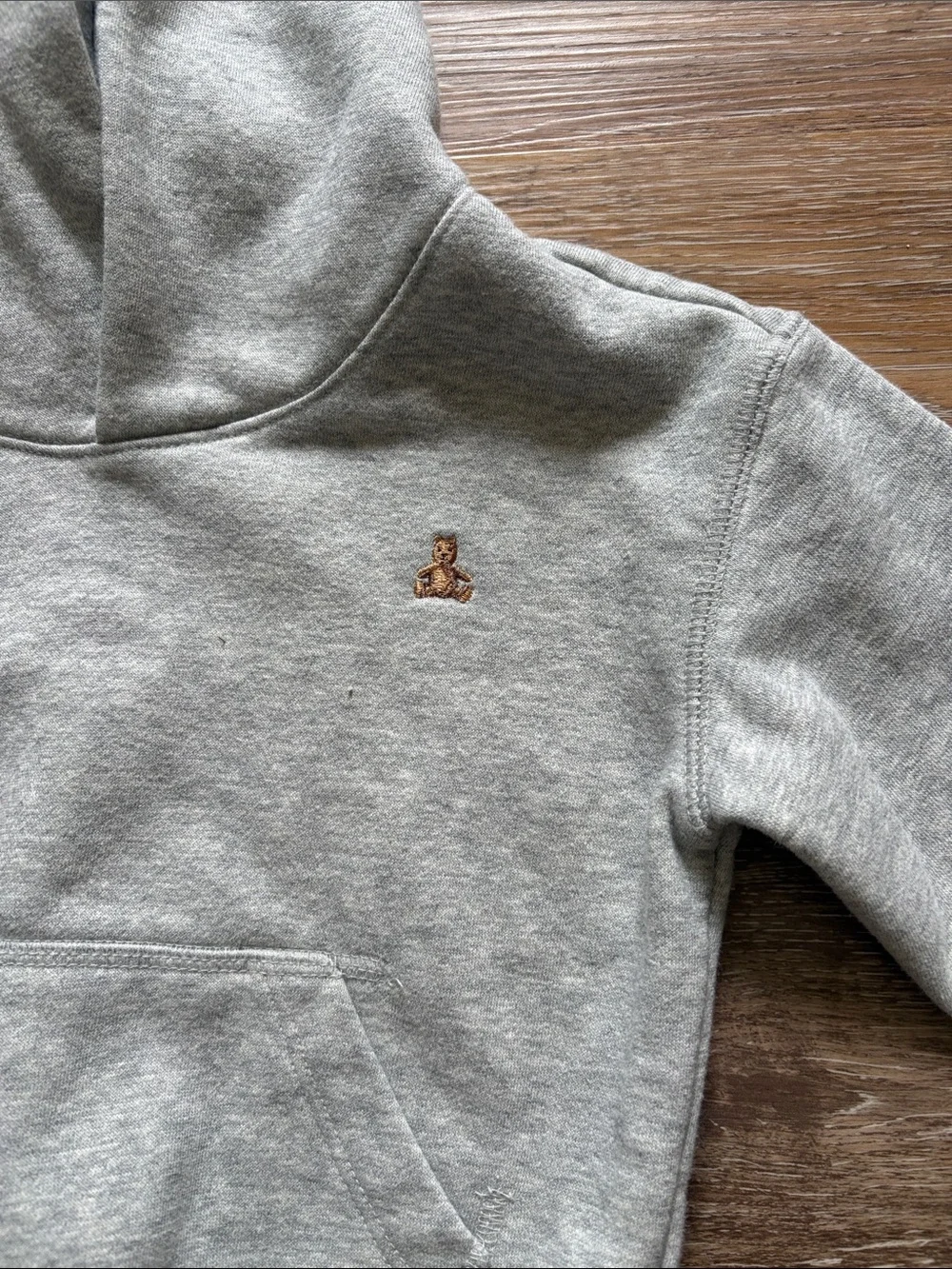 GAP Light Heather Gray Kids Hooded Sweatshirt
